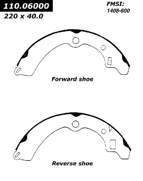 1985-1995 Suzuki Samurai Drum Brake Shoe - Rear (Centric)