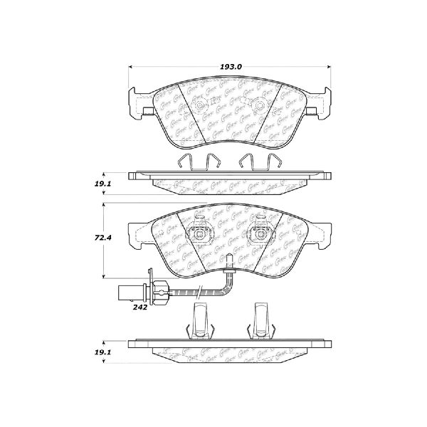 2007-2011 Audi S6 Disc Brake Pad Set - Front (Centric)