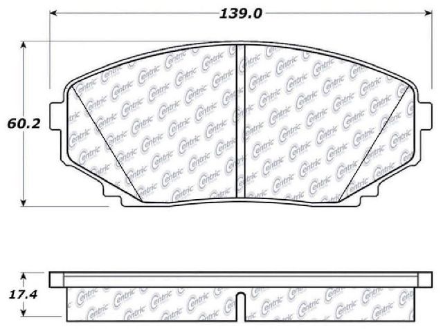 2007-2012 Mazda CX-7 Disc Brake Pad Set - Front (Centric)