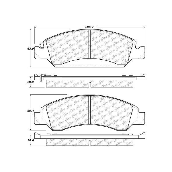 2008-2013 Chevrolet Avalanche Disc Brake Pad Set - Front (Centric)