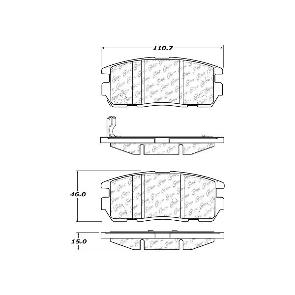 2007-2017 Chevrolet Equinox Disc Brake Pad Set - Rear (Centric)