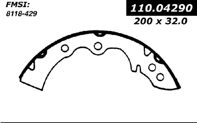 1977-1981 Mazda GLC Drum Brake Shoe - Rear (Centric)