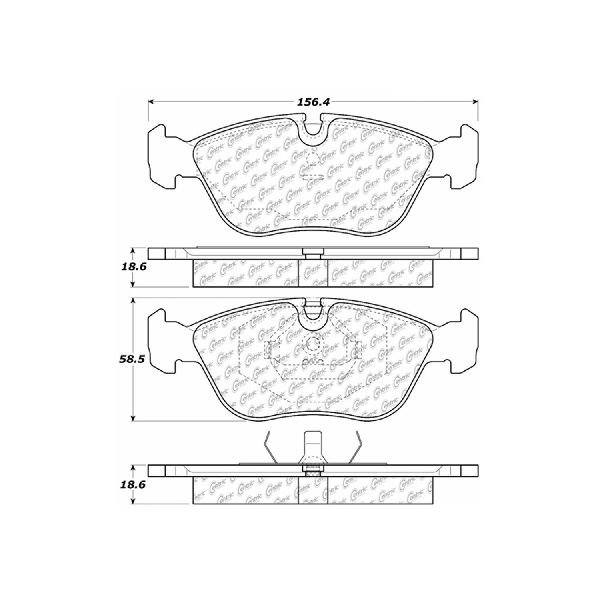 1998-2000 Volvo V70 Disc Brake Pad Set - Front (Centric)