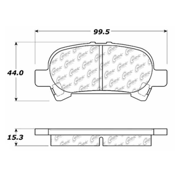 2004-2008 Toyota Solara Disc Brake Pad Set - Rear (Centric)