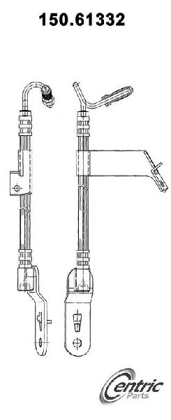 1989-1992 Mercury Cougar Brake Hydraulic Hose - Rear Left or Rear Left Lower (Centric)