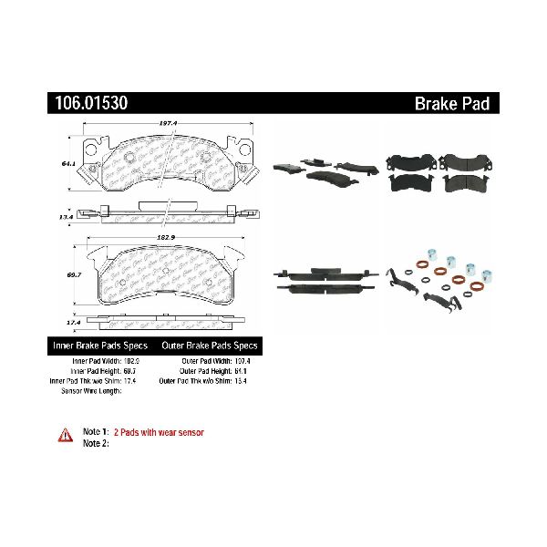 1993 Chevrolet Suburban Disc Brake Pad Set - Front (Centric)