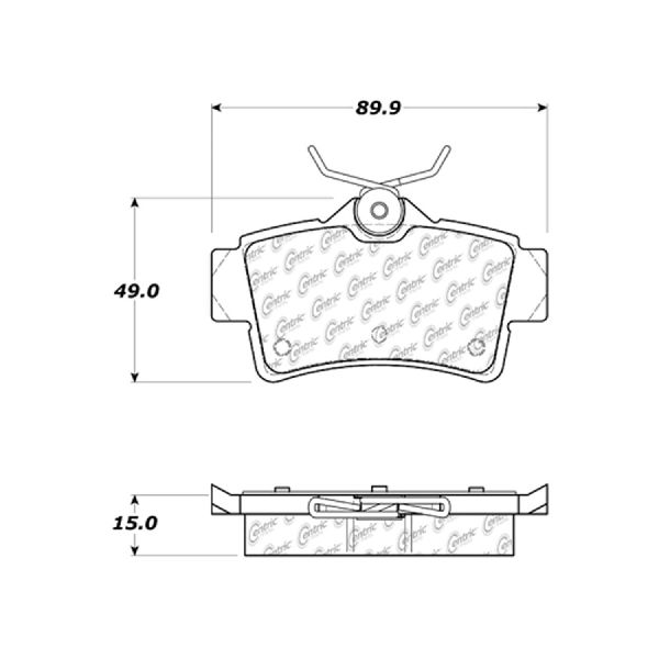 1994-2004 Ford Mustang Disc Brake Pad Set - Rear (Centric)