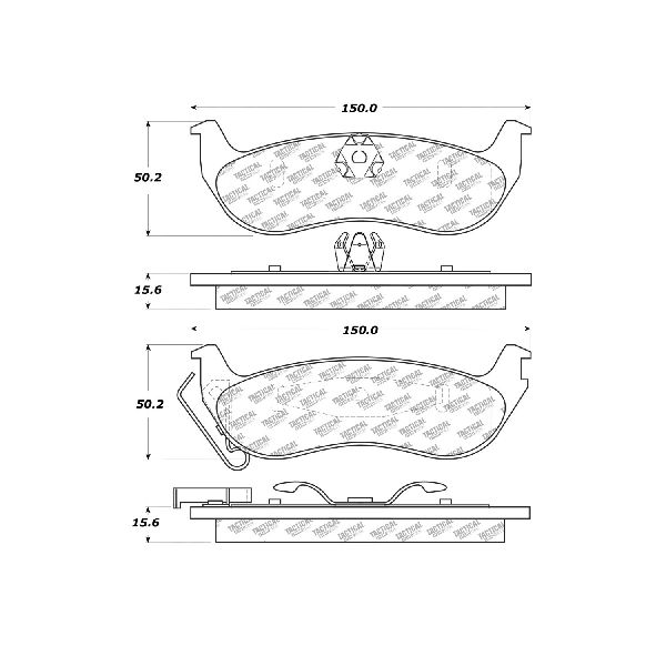 2003-2011 Ford Crown Victoria Disc Brake Pad Set - Rear (Centric)