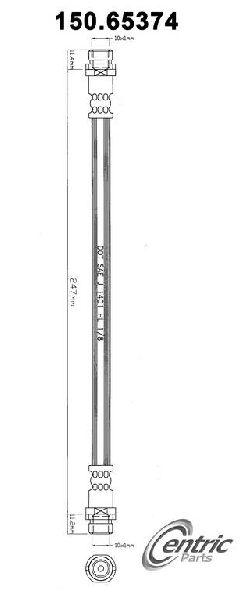 2001-2006 Mazda Tribute Brake Hydraulic Hose - Rear Right (Centric)