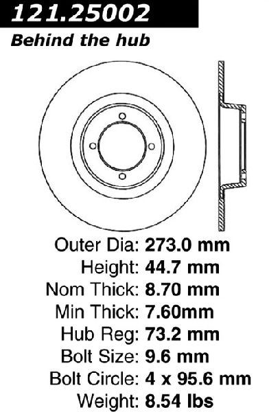 1962-1981 MG MGB Disc Brake Rotor - Front (Centric)