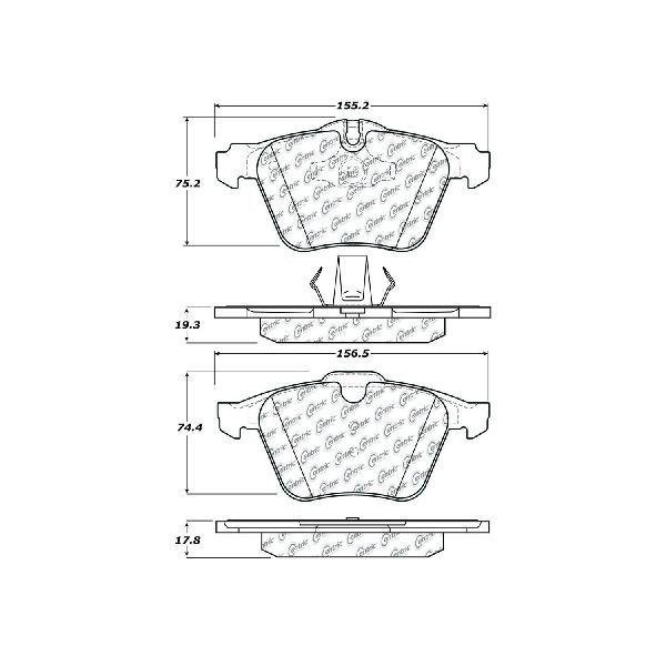 2007-2015 Volvo S80 Disc Brake Pad Set - Front (Centric)