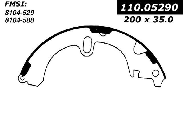 1983-1986 Toyota Camry Drum Brake Shoe - Rear (Centric)
