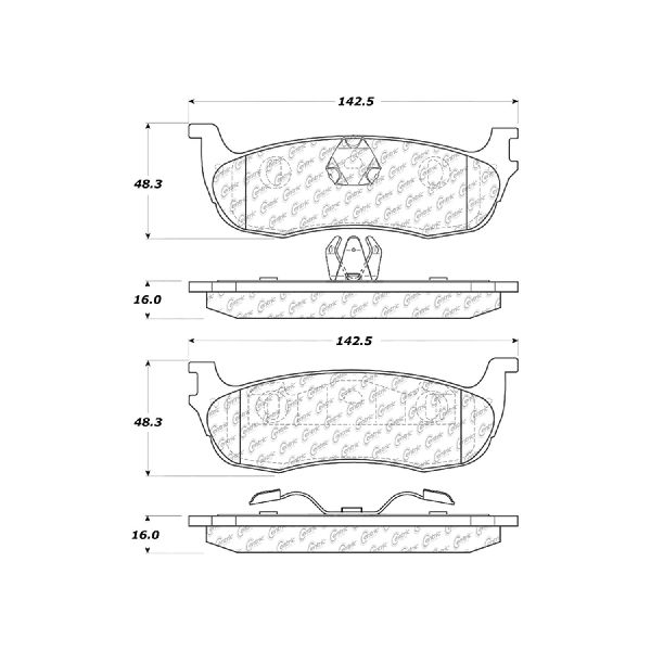 1998-2002 Lincoln Navigator Disc Brake Pad Set - Rear (Centric)