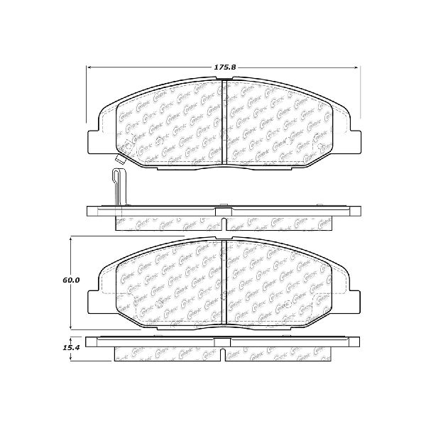 2009-2011 Cadillac STS Disc Brake Pad Set - Front (Centric)