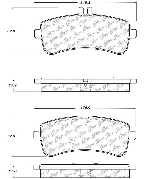 2015-2016 Mercedes-Benz S600 Disc Brake Pad Set - Rear (Centric)