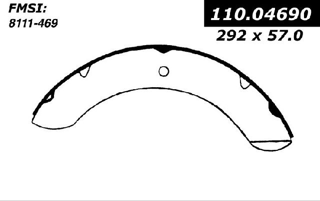 1960-1980 Toyota Land Cruiser Drum Brake Shoe - Front or Rear (Centric)