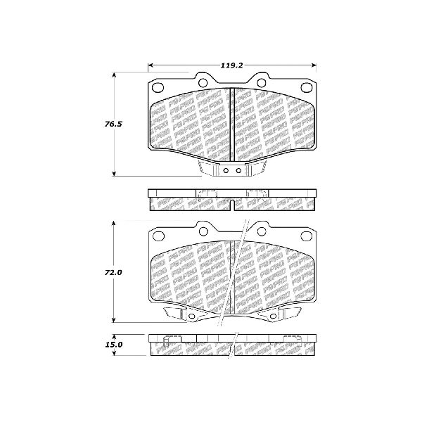 1993-1998 Toyota T100 Disc Brake Pad Set - Front (Centric)