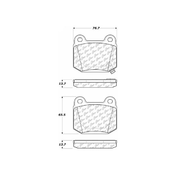 2003-2006 Mitsubishi Lancer Disc Brake Pad Set - Rear (Centric)
