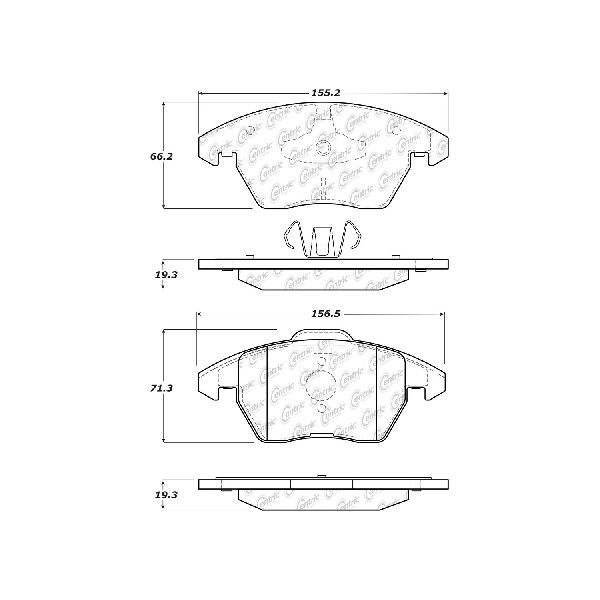2011-2018 Volkswagen Jetta Disc Brake Pad Set - Front (Centric)