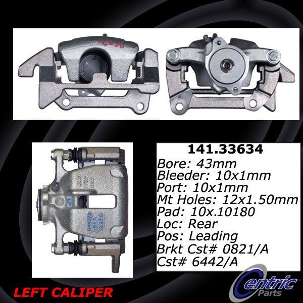 2009-2015 Audi A5 Disc Brake Caliper - Rear Left (Centric)