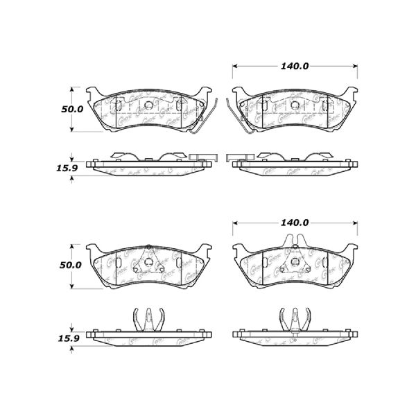 2003-2005 Mercedes-Benz ML350 Disc Brake Pad Set - Rear (Centric)