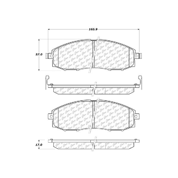2003-2004 Nissan Frontier Disc Brake Pad Set - Front (Centric)