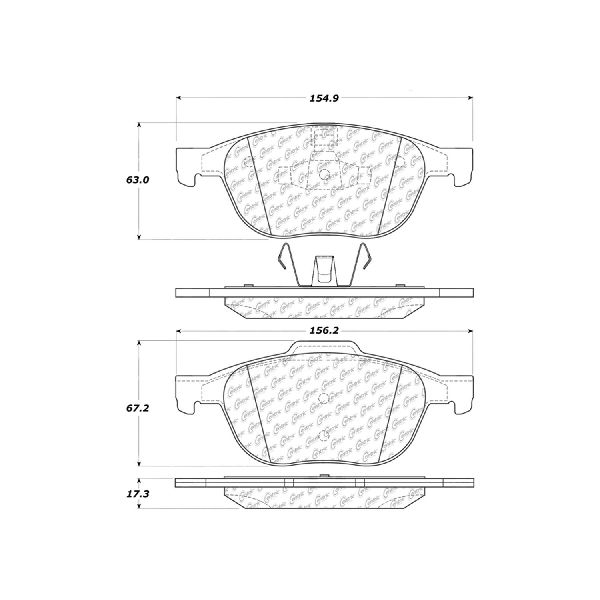 2004-2013 Mazda 3 Disc Brake Pad Set - Front (Centric)