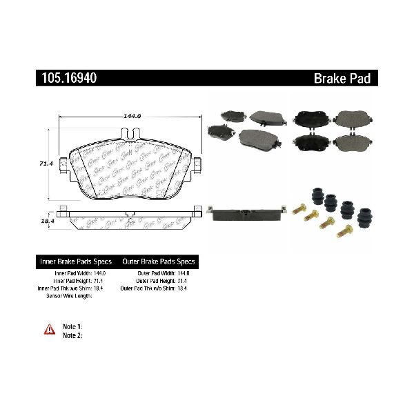 2015-2020 Mercedes-Benz GLA250 Disc Brake Pad Set - Front (Centric)
