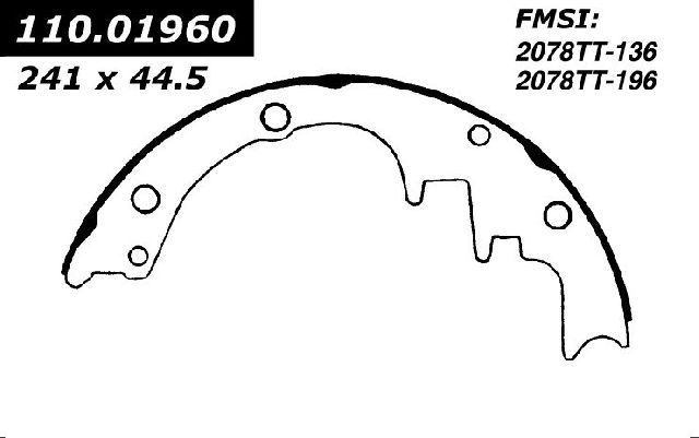 1961-1963 Buick Skylark Drum Brake Shoe - Rear (Centric)