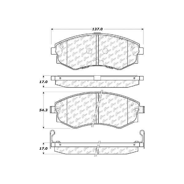 2001-2002 Kia Optima Disc Brake Pad Set - Front (Centric)