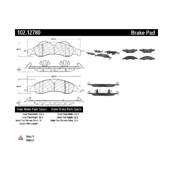 2007-2009 Lincoln Navigator Disc Brake Pad Set - Front (Centric)