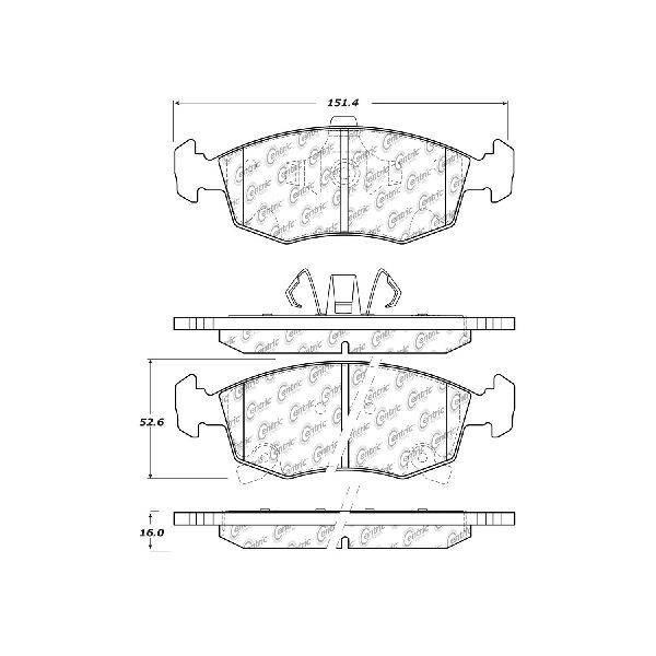 2011-2018 Fiat 500 Disc Brake Pad Set - Front (Centric)