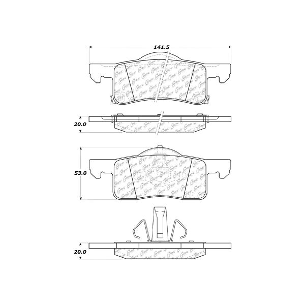 2002-2006 Lincoln Navigator Disc Brake Pad Set - Rear (Centric)