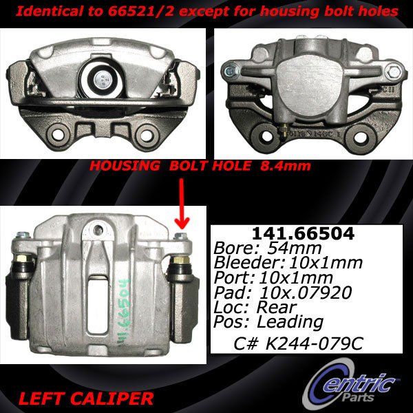 2000-2003 Cadillac DeVille Disc Brake Caliper - Rear Left (Centric)