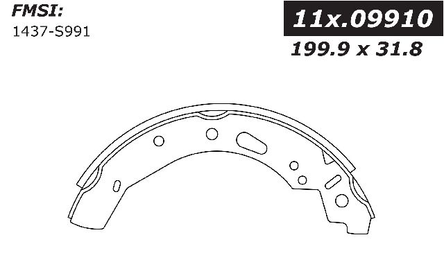 2011-2022 Mazda 2 Drum Brake Shoe - Rear (Centric)