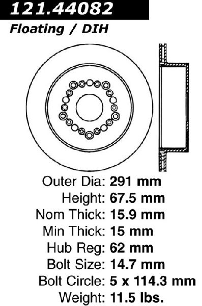 1992-1998 Lexus SC300 Disc Brake Rotor - Rear (Centric)