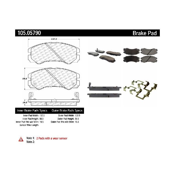 2002 Isuzu Axiom Disc Brake Pad Set - Front (Centric)