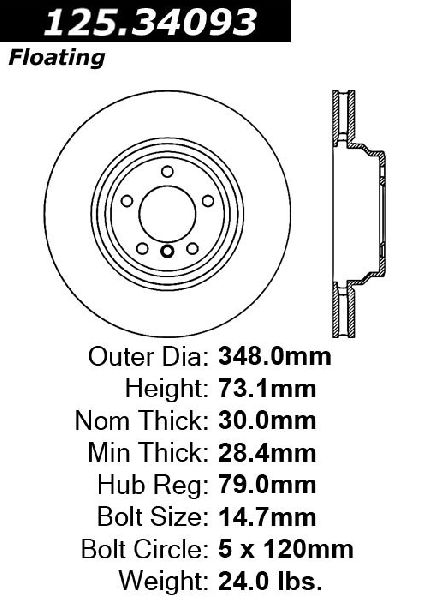 2009-2013 BMW 335i xDrive Disc Brake Rotor - Front (Centric)
