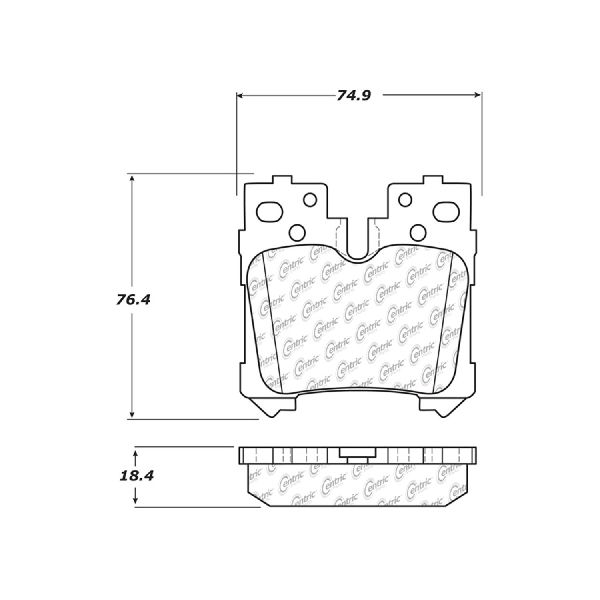 2008-2016 Lexus LS600h Disc Brake Pad Set - Rear (Centric)