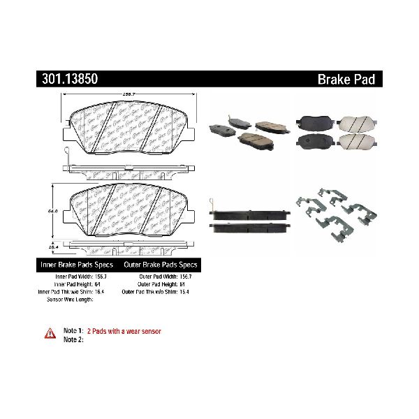 2009-2011 Kia Borrego Disc Brake Pad Set - Front (Centric)