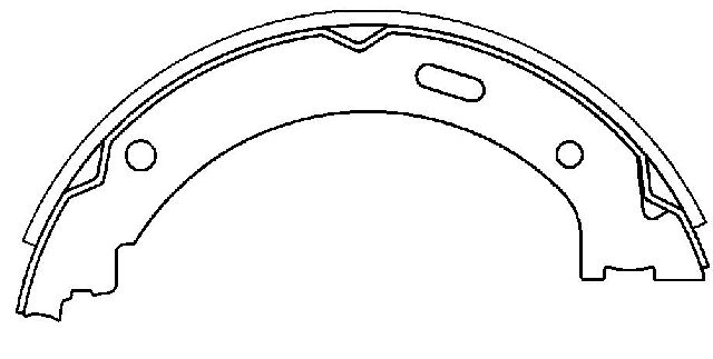 2006-2010 Jeep Commander Parking Brake Shoe - Rear (Centric)