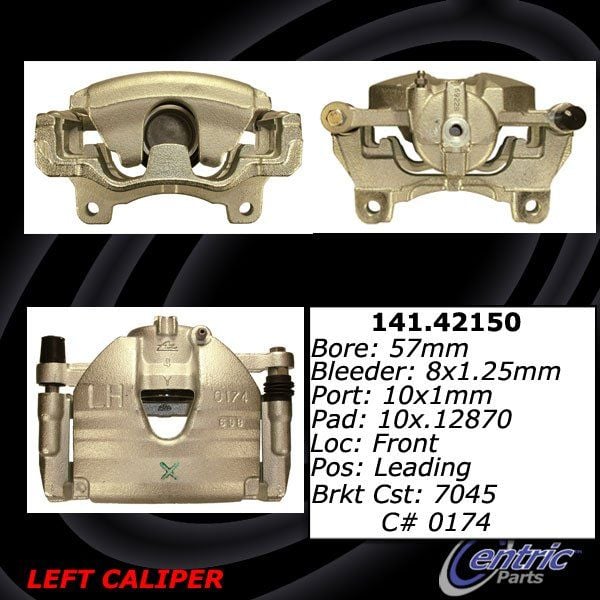 2008-2013 INFINITI G37 Disc Brake Caliper - Front Left (Centric)
