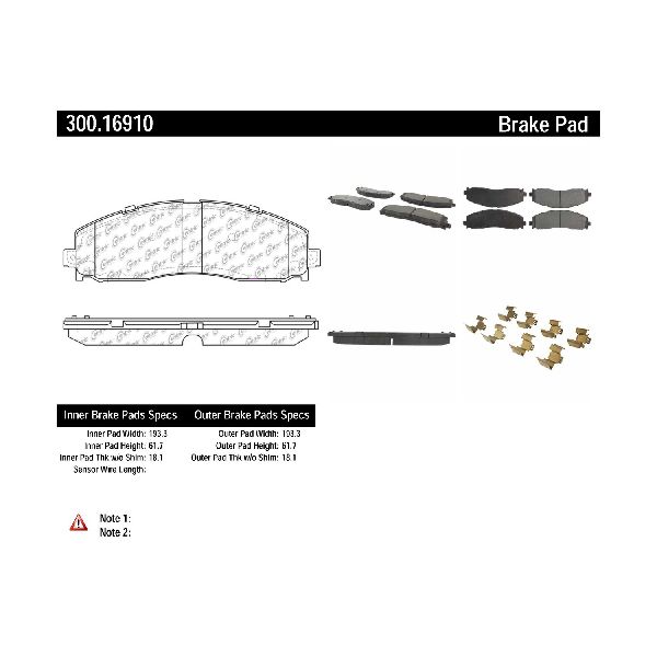 2012-2021 Ford F-350 Super Duty Disc Brake Pad Set - Rear (Centric)