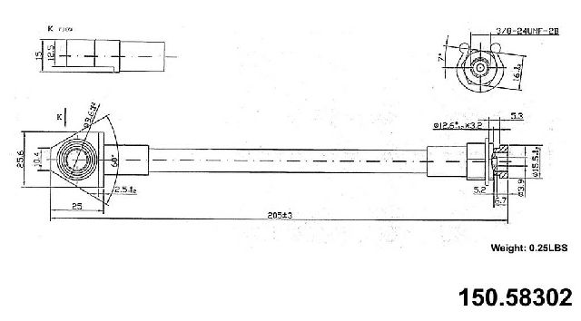 1999-2004 Jeep Grand Cherokee Brake Hydraulic Hose - Rear Left Lower (Centric)