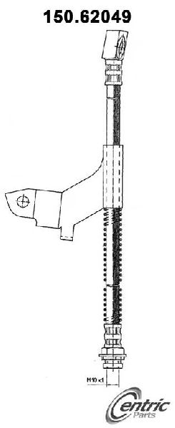 1986-1989 Cadillac Seville Brake Hydraulic Hose - Front Left (Centric)