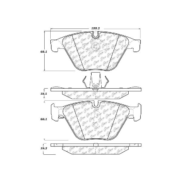 2014-2016 BMW 528i Disc Brake Pad Set - Front (Centric)