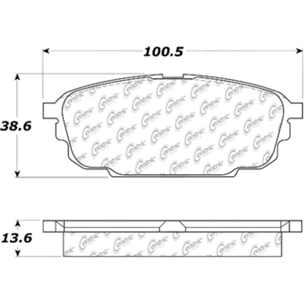 2001-2003 Mazda Protege Disc Brake Pad Set - Rear (Centric)