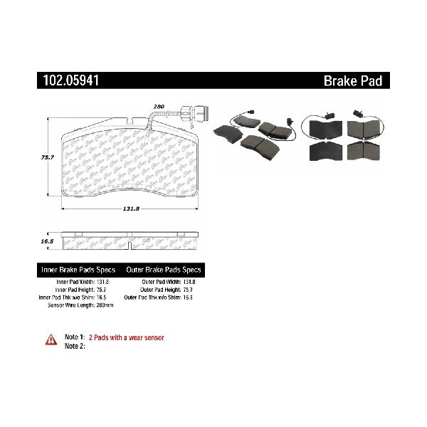 2001-2003 Audi S8 Disc Brake Pad Set - Front (Centric)