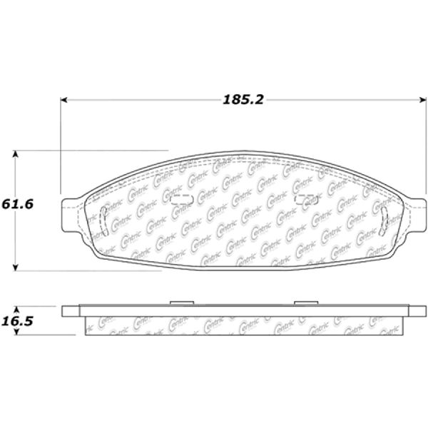 2003-2011 Lincoln Town Car Disc Brake Pad Set - Front (Centric)