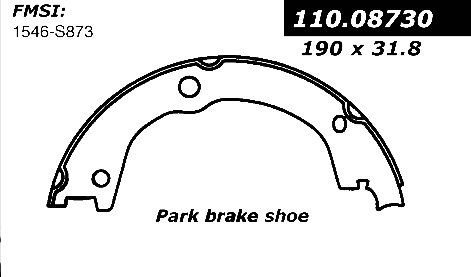 2006-2009 Hyundai Azera Parking Brake Shoe - Rear (Centric)